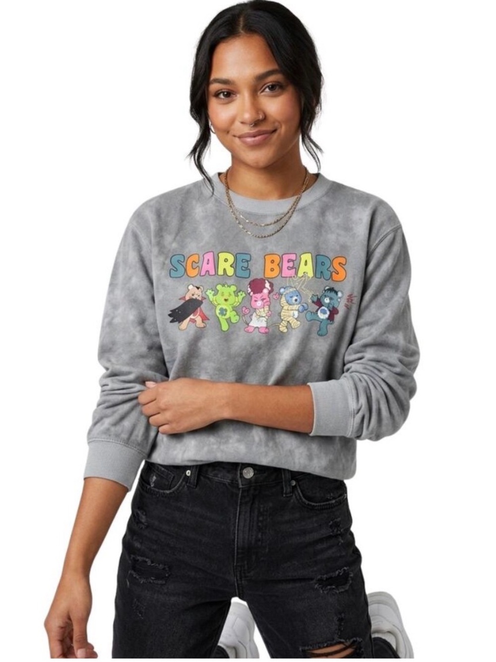 Care Bears x Universal Monsters Scare Bears Sweatshirt Gray Medium